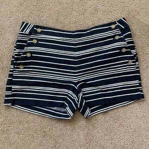 Banana Republic | Navy White Striped Shorts | 8